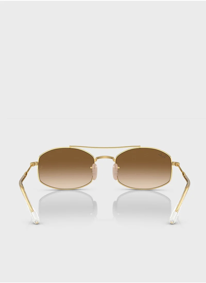 Ray-Ban 0Rb3719 Oval Sunglasses