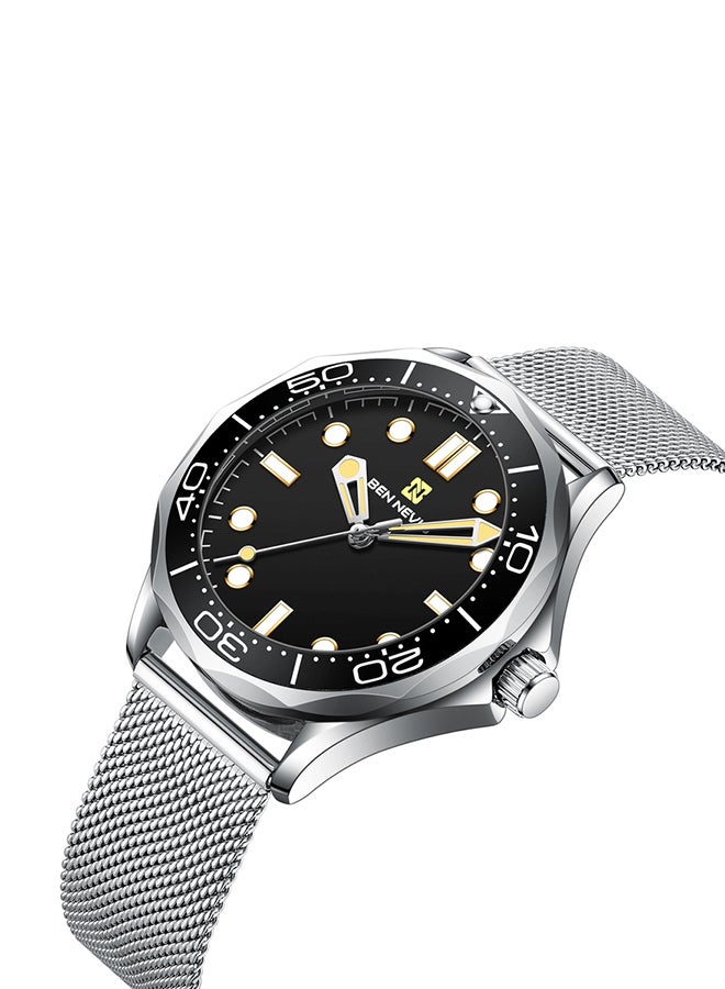 BEN NEVIS Waterproof Quartz Wrist Watch for Men - BN3031GS-SilverBlack-WD - Image 3