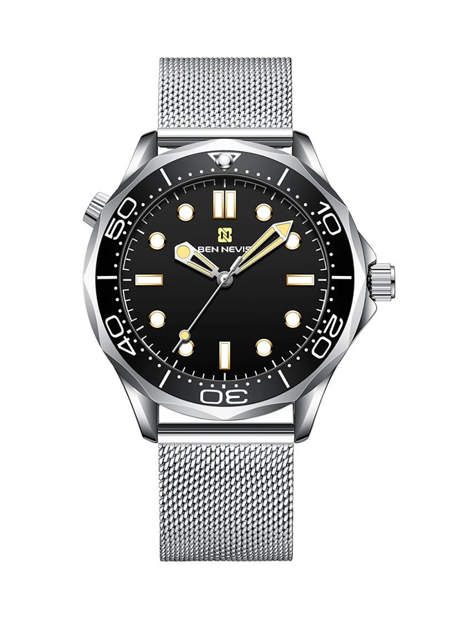 BEN NEVIS Waterproof Quartz Wrist Watch for Men - BN3031GS-SilverBlack-WD - Image 1