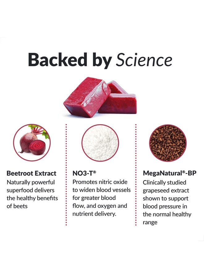Force Factor Total Beets Blood Pressure Support Supplements With Beet Powder Greattasting Beets Chewables For Hearthealthy Energy And Increased Nitric Oxide Force Factor 60 Chews - Image 4
