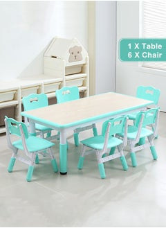 Mint Green(1-Rectangle Table/6-Chair)