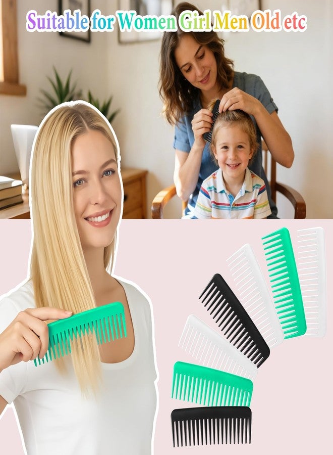 HOFASON 105 Pcs Wide Tooth Combs Bulk for Women, Curly Wet Hair Large Disposable Combs 6.1 Inch for Girls Teen Men Travel Hotel Homeless Charity Church Nursing Home(Black, White, Green) - Image 4