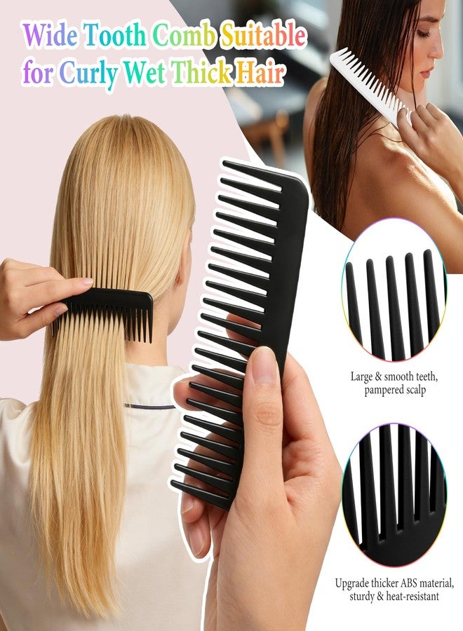 HOFASON 105 Pcs Wide Tooth Combs Bulk for Women, Curly Wet Hair Large Disposable Combs 6.1 Inch for Girls Teen Men Travel Hotel Homeless Charity Church Nursing Home(Black, White, Green) - Image 3
