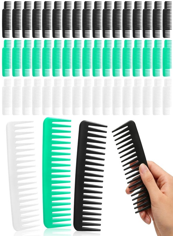 HOFASON 105 Pcs Wide Tooth Combs Bulk for Women, Curly Wet Hair Large Disposable Combs 6.1 Inch for Girls Teen Men Travel Hotel Homeless Charity Church Nursing Home(Black, White, Green) - Image 1