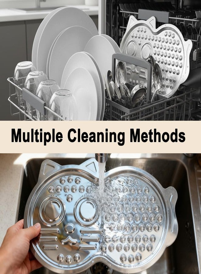 Vivifying Stainless Steel Lick Mat for Dogs & Cats, Slow Feeder Pad with Suction Cups, Improve Your Pet's Feeding Habits, Odor-Free, Dishwasher Safe Dog Lick Mat - Image 3