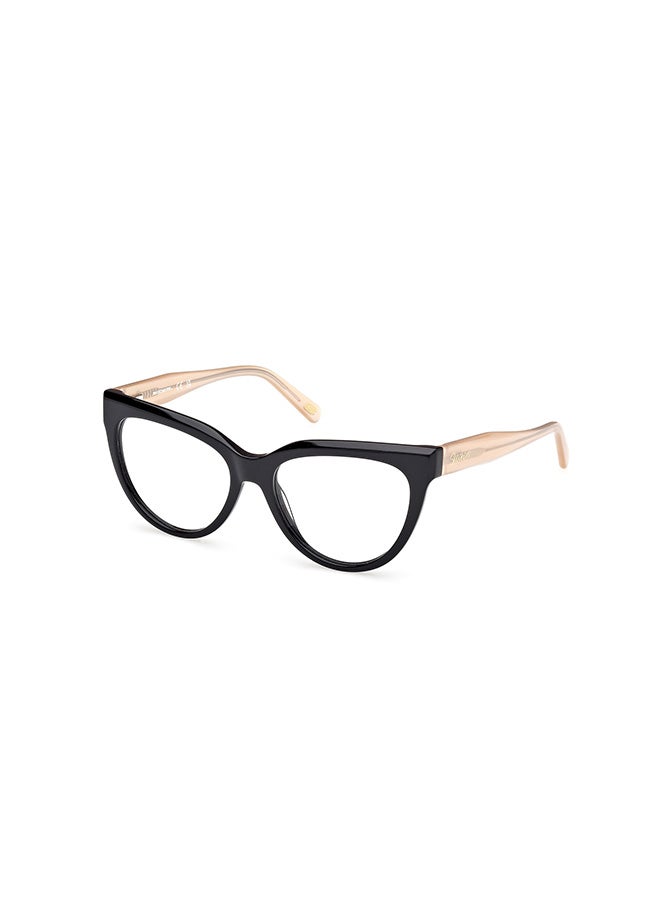 SKECHERS Women's's Cat Eye Eyeglass Frames Shiny Black SKECHERS SE5010400153 53 mm - Image 1