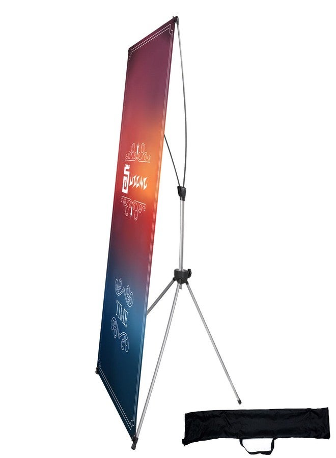USCNC X Banner Stand Adjustable Fit Banner 23 x 63 to 32 x 78 Inch, Portable Travel Bag, Bigger, More Adaptable Advertising, Stores, Tradeshow, Restaurant, Event, Birthday & Party (1 PACk) - Image 1