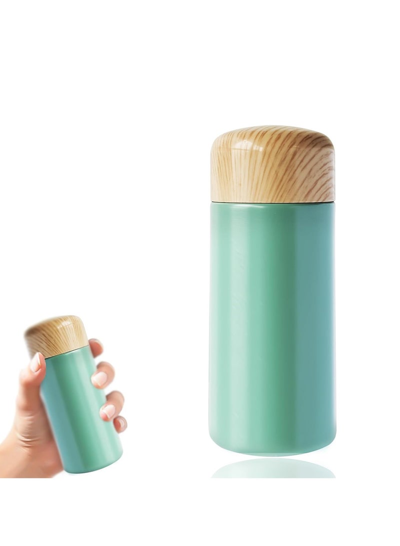 CMGTYYD. 150ML قنينة حرارية صغيرة لشاي قهوة الحليب,قنينات صغيرة للمشروبات الباردة الساخنة,زجاجة مياه صغيرة من الفولاذ المقاوم للصدأ 304,قنينة فراغ محمولة للعمل (خضراء) - Image 1