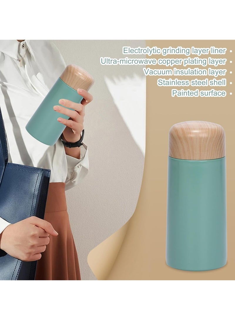 CMGTYYD. 150ML قنينة حرارية صغيرة لشاي قهوة الحليب,قنينات صغيرة للمشروبات الباردة الساخنة,زجاجة مياه صغيرة من الفولاذ المقاوم للصدأ 304,قنينة فراغ محمولة للعمل (خضراء) - Image 3