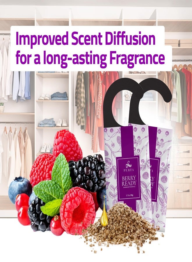 Perfa Closet Deodorizer for Women (6-Pack) | Berry Closet Freshener | Small Space Air Freshener For Wardrobe, Closets, Drawers, Small Spaces | Long-Lasting Drawer Sachets | Scented Air Freshener | By Perfa - Image 2