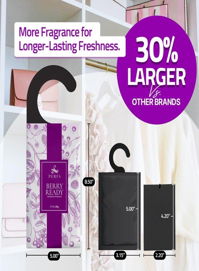 Perfa Closet Deodorizer for Women (6-Pack) | Berry Closet Freshener | Small Space Air Freshener For Wardrobe, Closets, Drawers, Small Spaces | Long-Lasting Drawer Sachets | Scented Air Freshener | By Perfa - Image 4