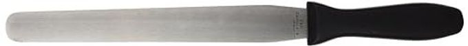 STAINLESS STEEL STRAIGHT SPATULA 10 INCH BLACK SILVER