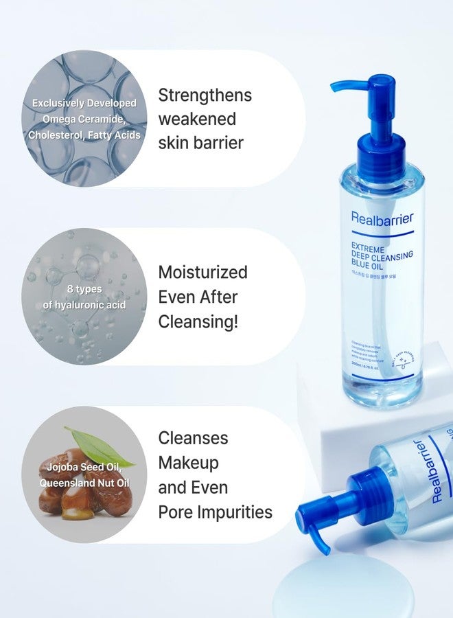 Real Barrier | Extreme Deep Cleansing Blue Oil | Low-Irritation Pore Cleansing Facial Oil | Removes Makeup, Sebum & Blackheads | Hydrating & Gentle on Skin | Face Oil Moisturizer | 6.76 fl oz (200ml - Image 5