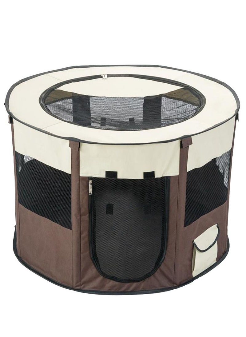 Arabest - Portable Foldable Pet Tent Brown - Image 1