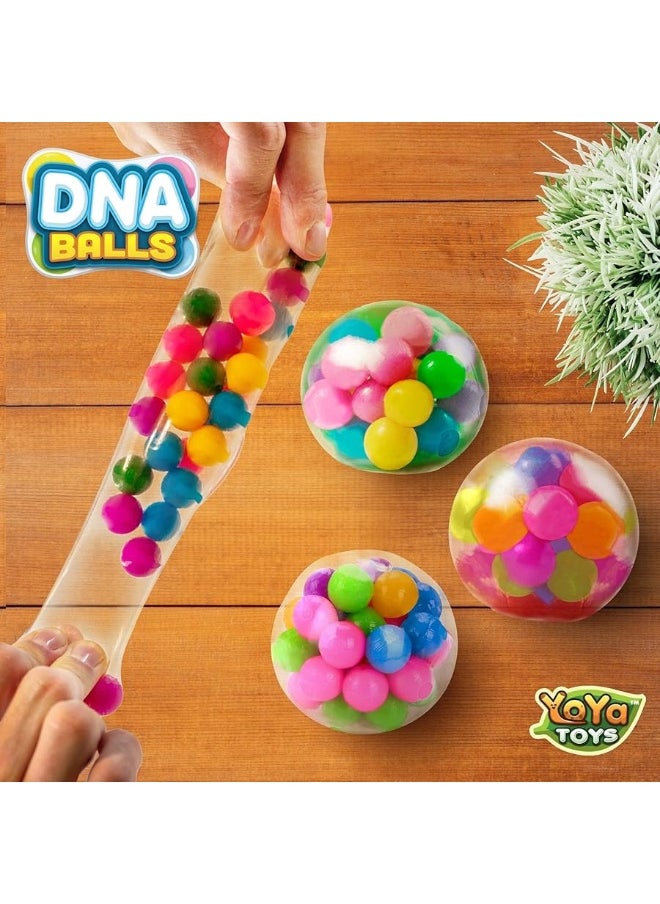 YoYa Toys YoYa Toys DNA Balls - Fidget Toy Stress Ball - Colorful Soft Squishy - Mental Stimulation, Clarity & Focus Tool - Fun for Any Age - 3 Pack  - Image 4