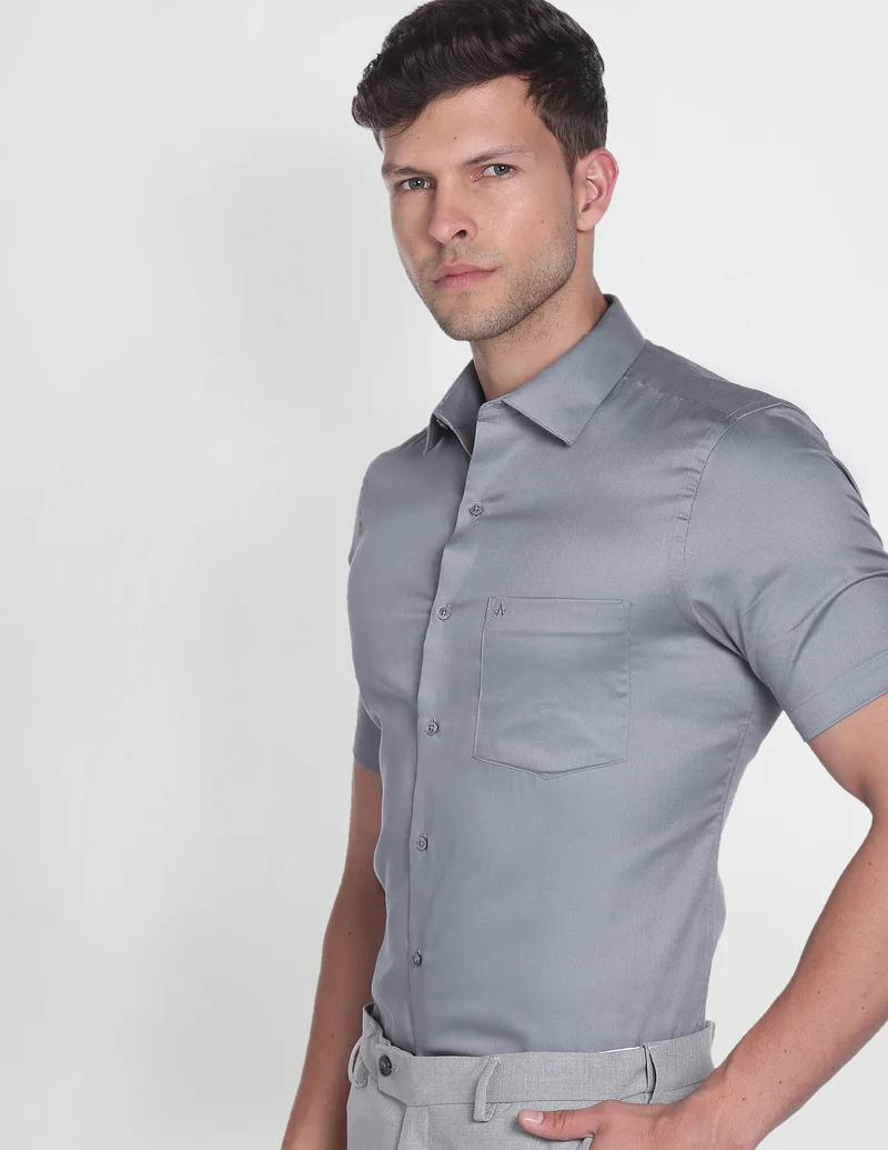 Solid Dobby Formal Shirt