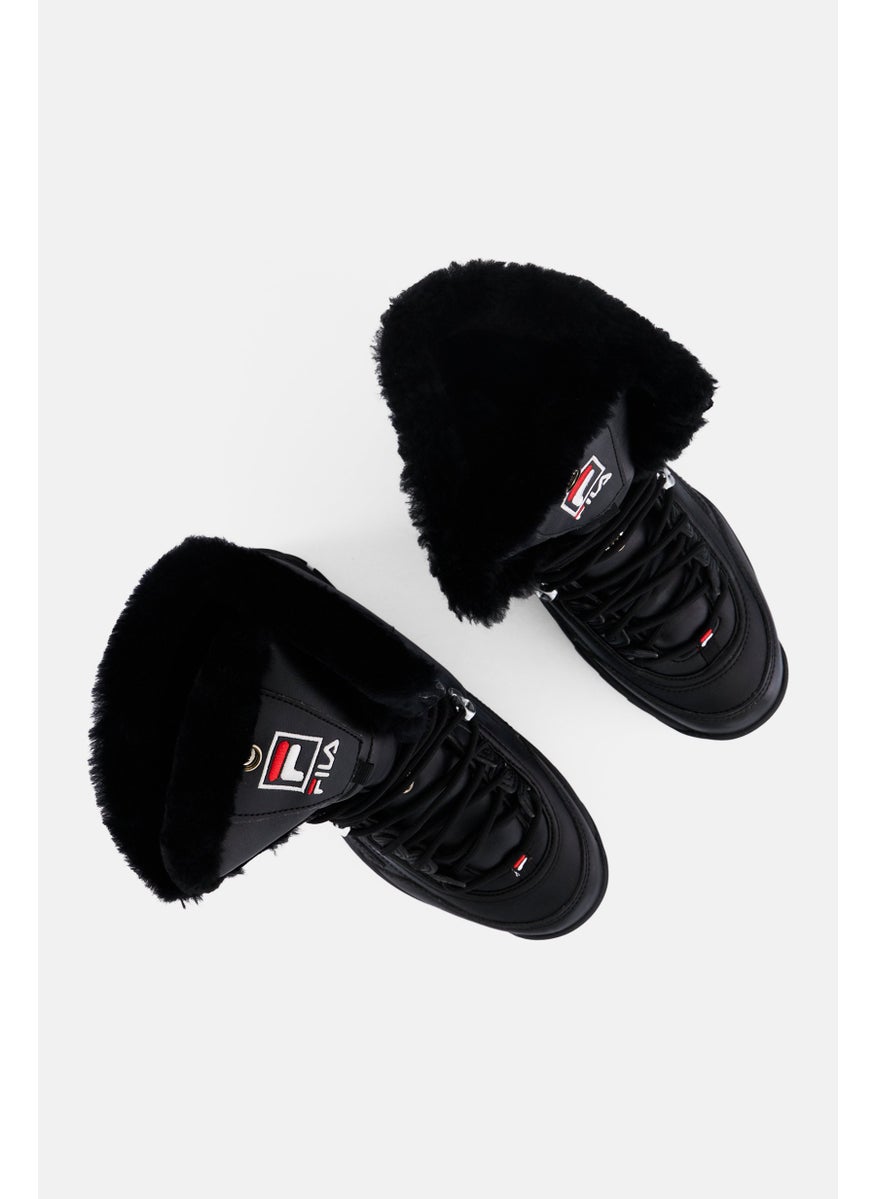 FILA - Women Disruptor Lace Up Outdoor Boots, Black - Image 1