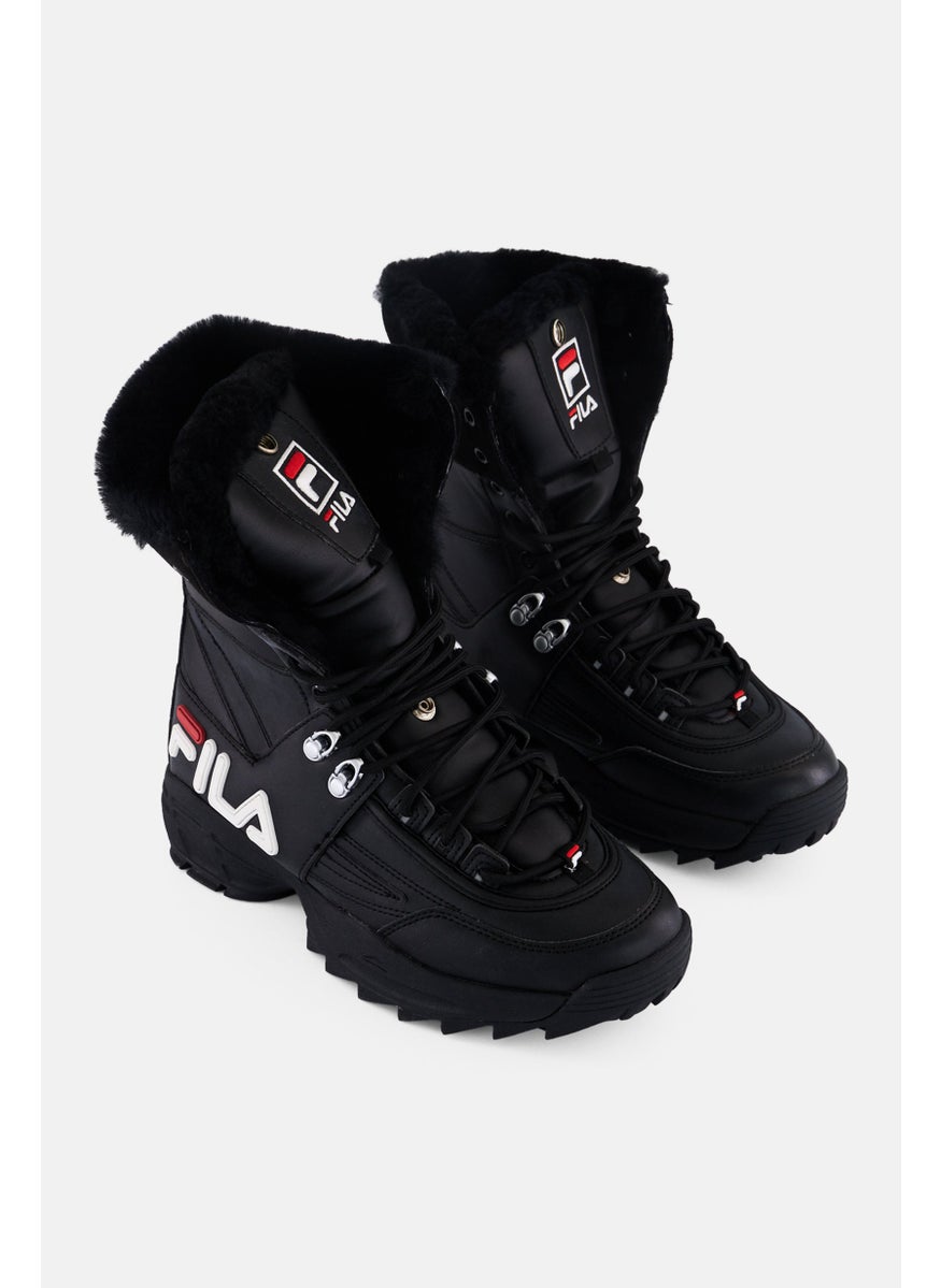 FILA - Women Disruptor Lace Up Outdoor Boots, Black - Image 1