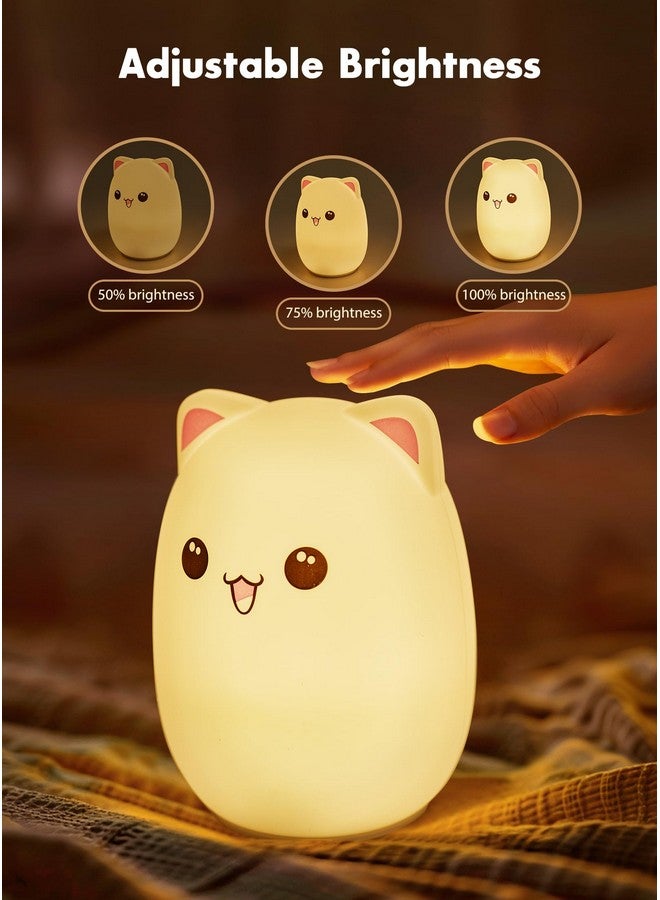 UNEEDE Capybara Night Light, Cute Animal Silicone Nursery Night Light Rechargeable Table Lamp Bedside Lamp with Touch Sensor for Bedrooms, Living Room - Image 2