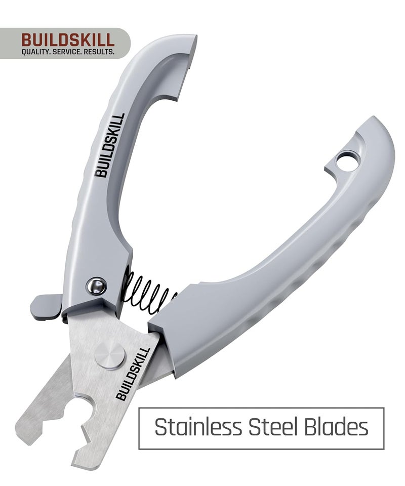 BUILDSKILL Wire Cutter and Stripper - Stainless Steel Electrical Tool for Electronics, Electrical tool for Industrial & Home Use - Strips Wires in One Step, Sharp Edges, Comfortable Grip, Hang Hole - Image 2