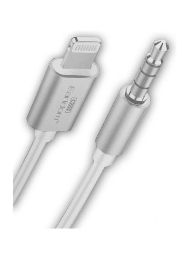 NIBEMINENT Audio To Lightning Aux Cable White - Image 2