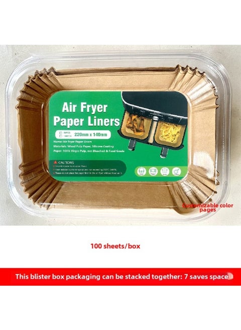 Philips NA350/3000 Series Air Fryer Paper 6L 3L Air Fryer Baking Paper-Specification:Rectangular Blister Box 100 Sheets