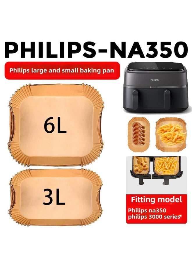 Philips NA350/3000 Series Air Fryer Paper 6L 3L Air Fryer Baking Paper-Specification:Rectangular Blister Box 100 Sheets