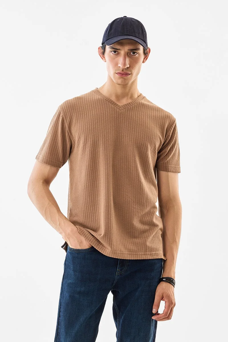 SNITCH V Neck Stretch Regular Fit T-Shirt