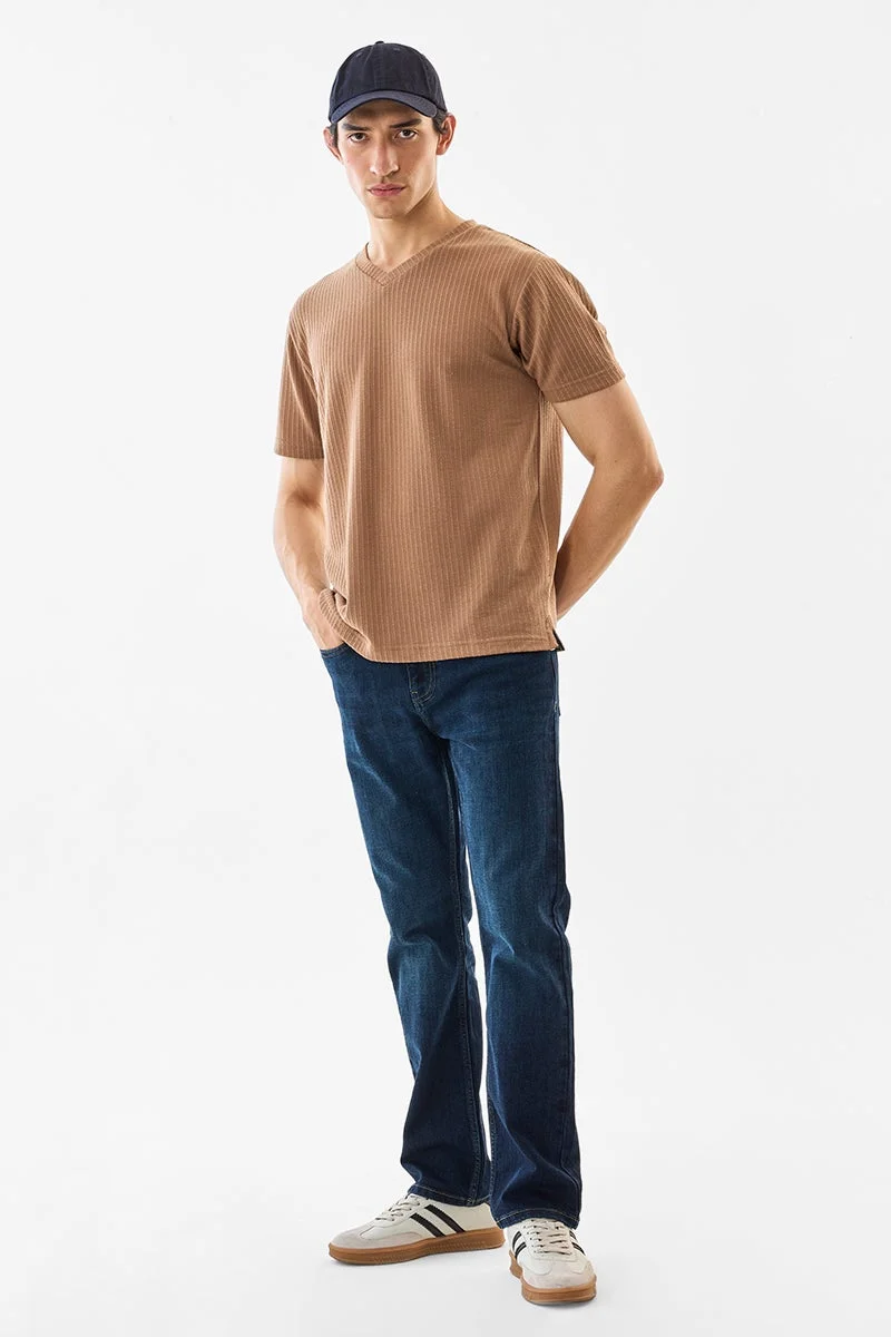 SNITCH V Neck Stretch Regular Fit T-Shirt