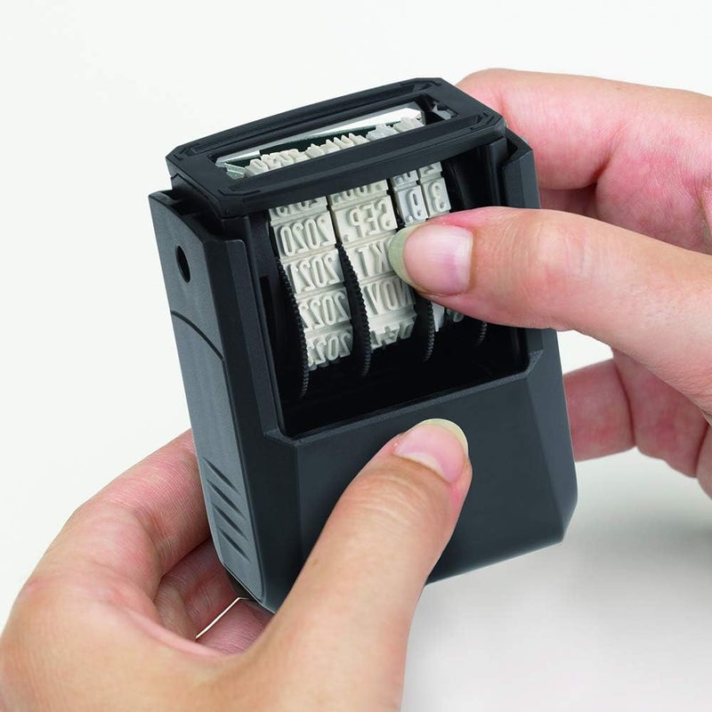 Trodat Printy 4810 Self Inking Date Stamp - Day, Months, (In Letters) Year - Black Ink Impression Size: 20 x 3.8mm - Image 2