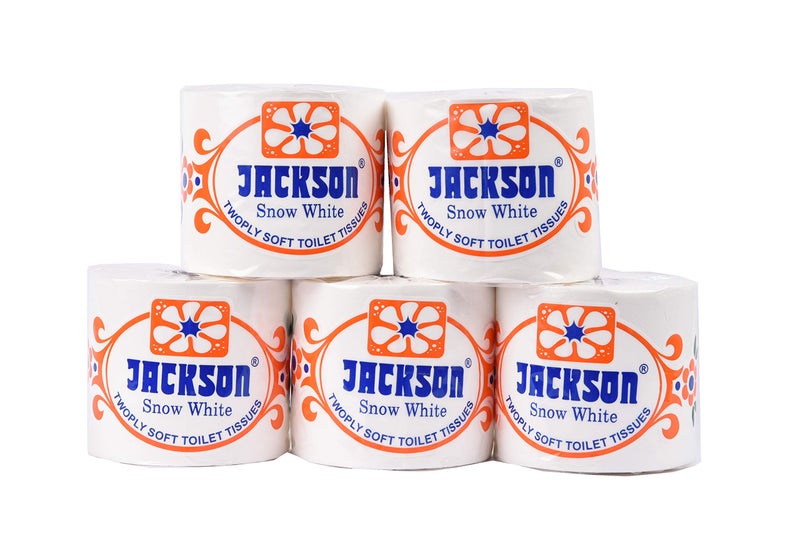 Jackson Toilet Paper Super Jumbo Size (Pack Of 6) Roll 550 Pulls/Roll 175gms/Roll Guaranteed White - Image 2