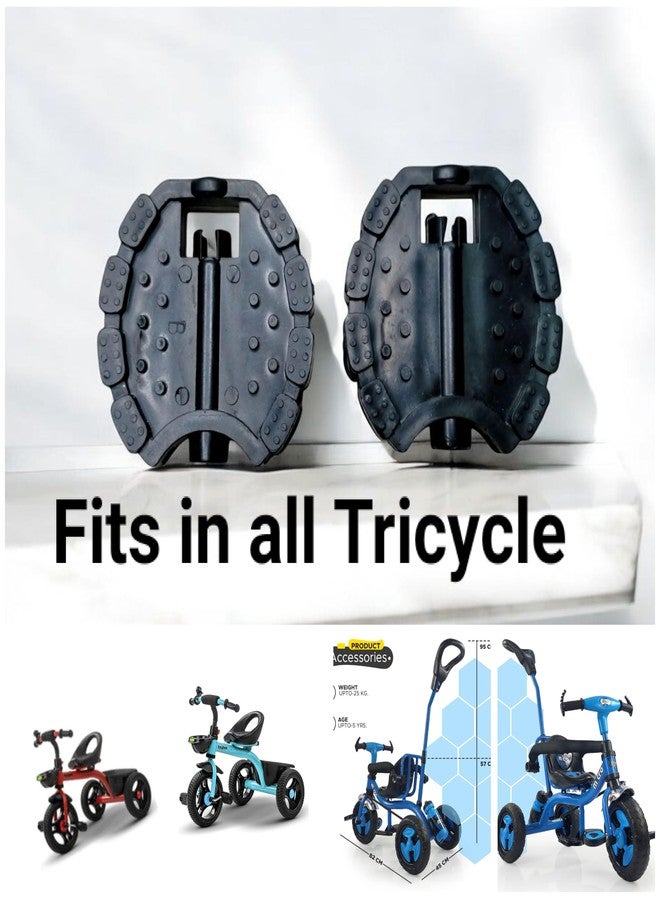 CYIDER Kids Tricycle and Bike Pedals Set, According to Stock, for Damaged Pedal Replacement, Easy to Replace,Black - Image 3