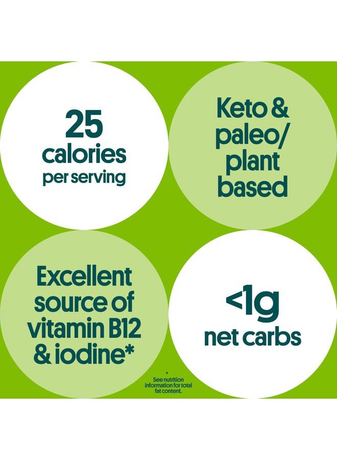 Gimme وجبات خفيفة من الأعشاب البحرية المحمصة العضوية الممتازة من جيمي، ملح البحر وزيت الأفوكادو، 5 قطع بدون صينية، كيتو، نباتي، خالي من الغلوتين، مصدر لأوميغا 3، وجبة خفيفة صحية أثناء التنقل للأطفال والبالغين - Image 2