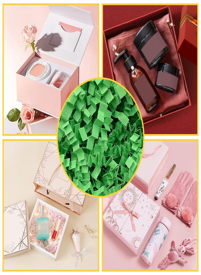 Ohiyoo 4 LB Green Crinkle Cut Paper Shred Filler Gift Wrapping Basket Filling Gift Box Filler Confetti Paper Shreds Stuffing for Birthday Christmas Wedding Basket Filler Decoration (Green - Image 5