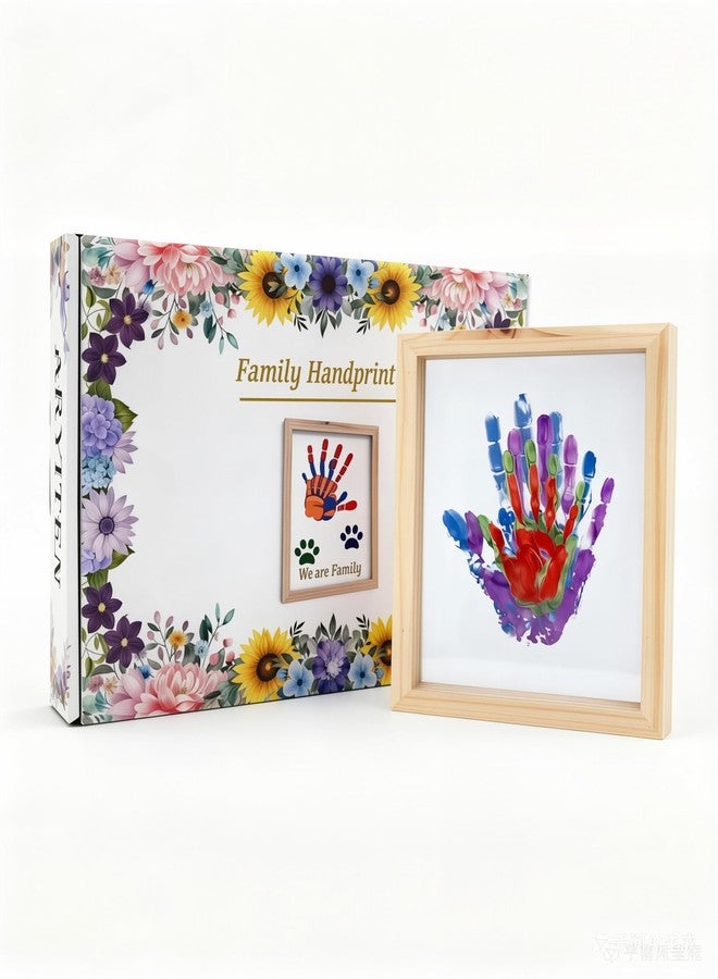 Aryiten Hand Casting Kit for Family – DIY Hand Mold Kit with Natural Wood Frame, Non-Toxic Paints, Baby Handprint & Footprint Kit for New Parents, Couples, Adoption Gifts (Wood) - Image 1