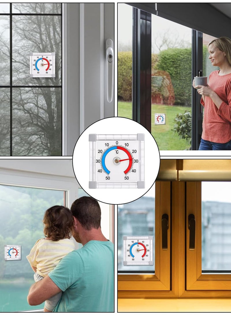 GOOGO 3PCS Self Adhesive Window Thermometers for Outdoors, Analogue Window Thermometer with Temperature Display -/+50°C for Home Garden Patio Indoor & Outdoor Use - Image 5