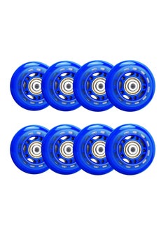 8 Pack 64mm, 82A/84A Inline Skate Wheels with ABEC-7 Bearing, Indoor/Outdoor Roller Wheels, Blade Skating Training for Scooters,Beginner Blades Replacement Wheel