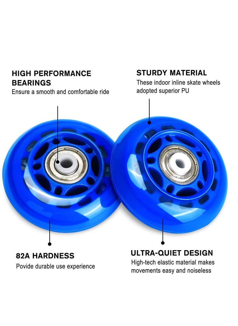 Y&D - 8 Pack 64mm, 82A/84A Inline Skate Wheels with ABEC-7 Bearing, Indoor/Outdoor Roller Wheels, Blade Skating Training for Scooters,Beginner Blades Replacement Wheel - Image 1
