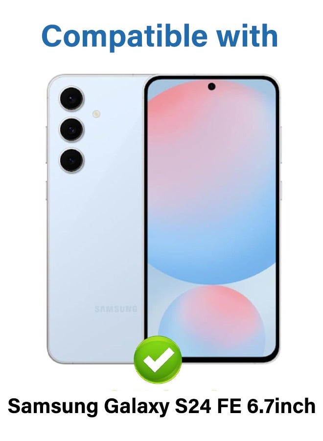 جلاس قطعتان من واقي الشاشة لهاتف Samsung Galaxy S24 FE، [صلابة 9H] [حساس للمس] [مضاد لبصمات الأصابع] [مضاد للخدش] [خالي من الفقاعات]، واقي شاشة زجاجي مقوى عالي الدقة لهاتف Samsung Galaxy S24 FE 5G مقاس 6.7 بوصة (معبأ، قطعتان) - Image 2