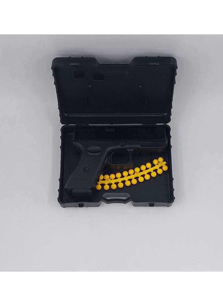 FUN MOMENT A gun with 28 pieces of soft beads and a small bag for unisex children as a gift - 9 x 12 cm  - Image 2