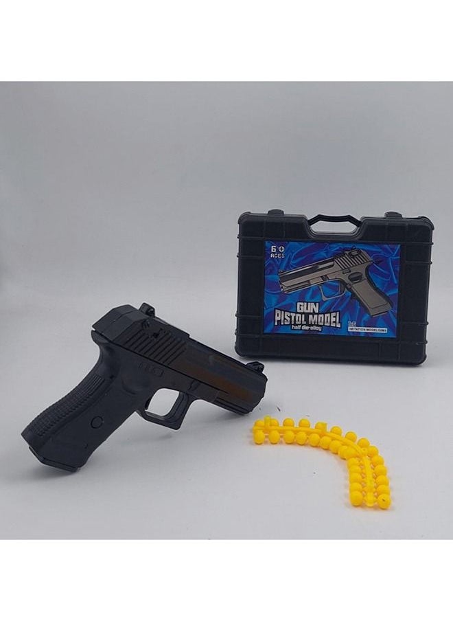 FUN MOMENT A gun with 28 pieces of soft beads and a small bag for unisex children as a gift - 9 x 12 cm  - Image 4
