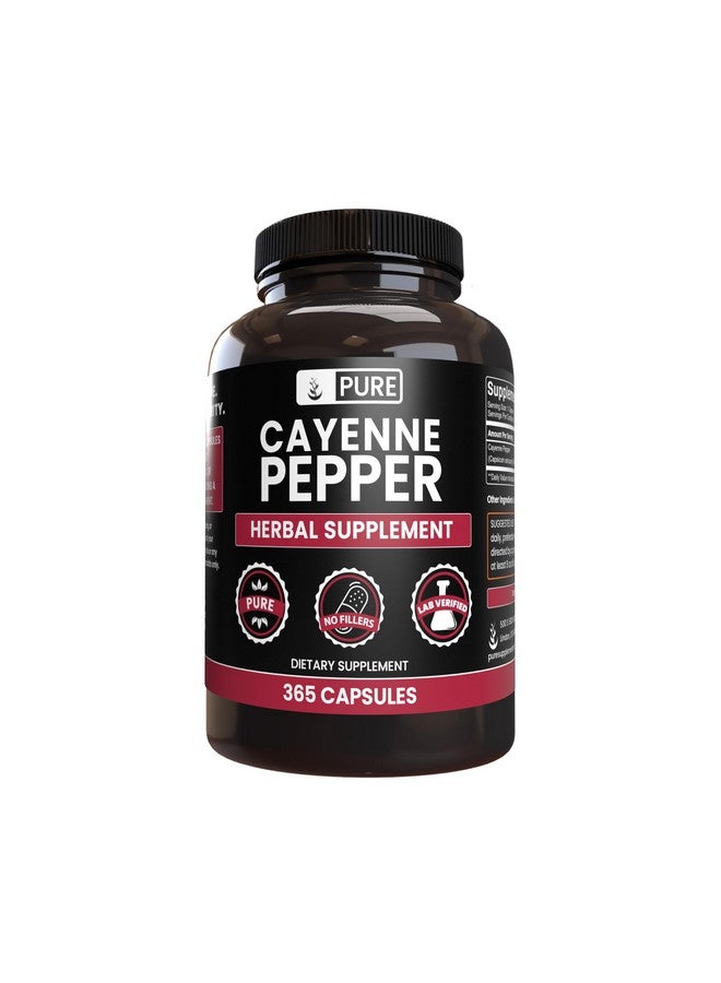 PURE ORIGINAL INGREDIENTS PURE ORIGINAL INGREDIENTS Cayenne Pepper (365 Capsules) No Magnesium Or Rice Fillers, Pure, Lab Verified - Image 1