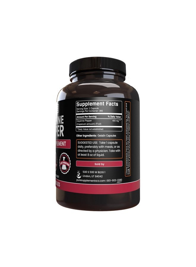 PURE ORIGINAL INGREDIENTS PURE ORIGINAL INGREDIENTS Cayenne Pepper (365 Capsules) No Magnesium Or Rice Fillers, Pure, Lab Verified - Image 3