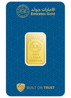 Emirates Gold Emirates 1 Tola 999.9 Purity Gold Bar - FKJGBR24K2204  - Image 3