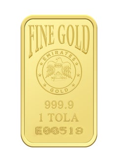 Emirates Gold Emirates 1 Tola 999.9 Purity Gold Bar - FKJGBR24K2204  - Image 1