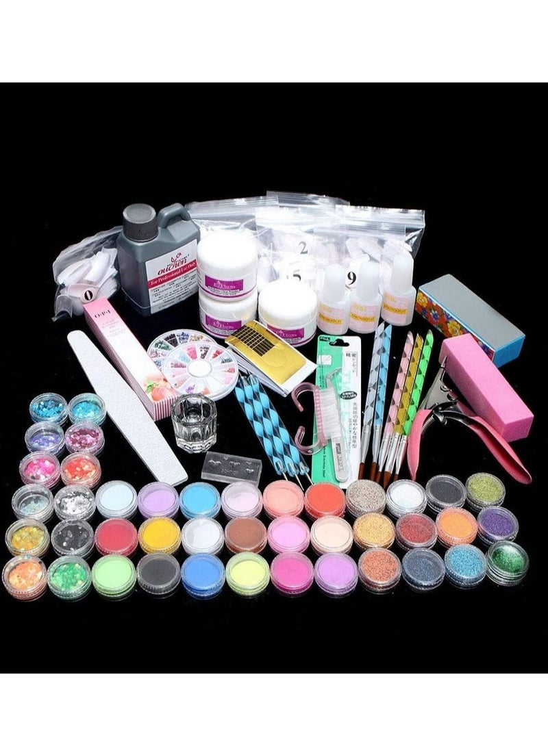 RollsTimi  Nail Tool Set 42 Color Crystal Powder - Image 2