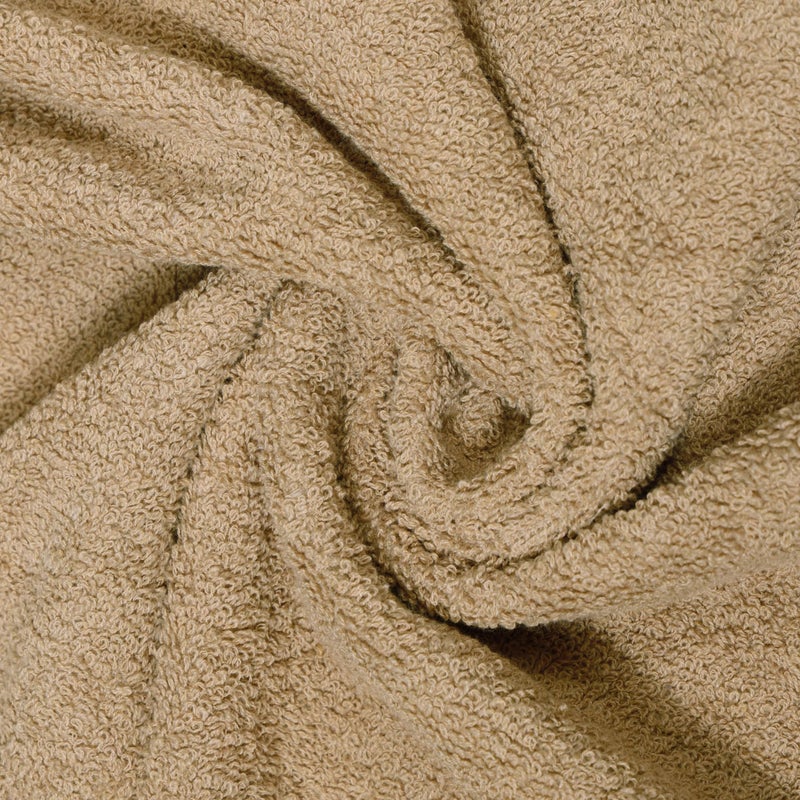 Dreamscape 100% Cotton 550 GSM Bath Towel Set of 2, Size 70 x 145 cm, Light Grey & Beige - Image 4