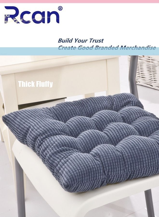 Rcan Chair Cushion Cushion Bay Window Tatami Floor Pillow Cushion Corduroy Cushion Thickened Square Soft Fluffy Cushion Pillow Back Suitable for Office Family Car Tables Chairs School - Image 2