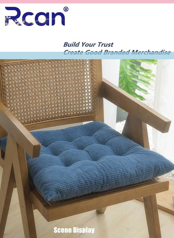 Rcan Chair Cushion Cushion Bay Window Tatami Floor Pillow Cushion Corduroy Cushion Thickened Square Soft Fluffy Cushion Pillow Back Suitable for Office Family Car Tables Chairs School - Image 4