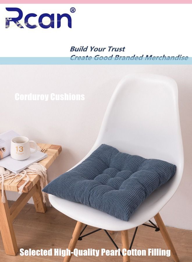 Rcan Chair Cushion Cushion Bay Window Tatami Floor Pillow Cushion Corduroy Cushion Thickened Square Soft Fluffy Cushion Pillow Back Suitable for Office Family Car Tables Chairs School - Image 1